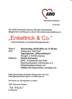 Vortrag Enkeltrick & Co